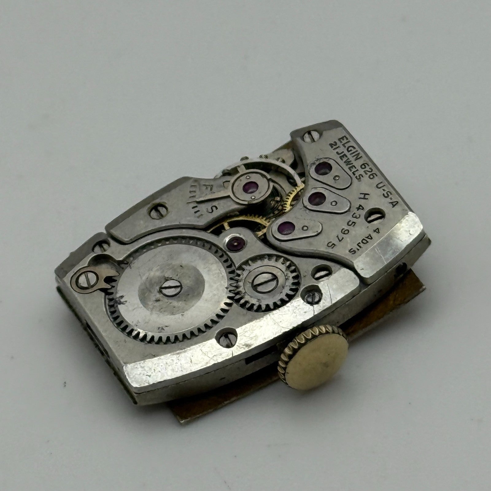 1950 Vintage 15/0s Lord Elgin 626 Model 2 American Watch Movement PARTS REPAIR