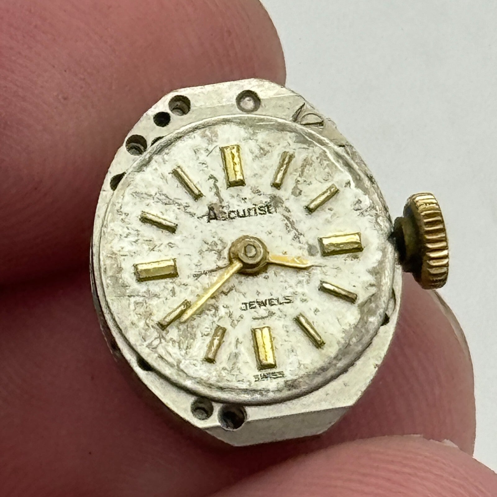 12.9mm Ladies Accurist AS 1977-2 A Schild Manual Wind Swiss Watch Movement PARTS