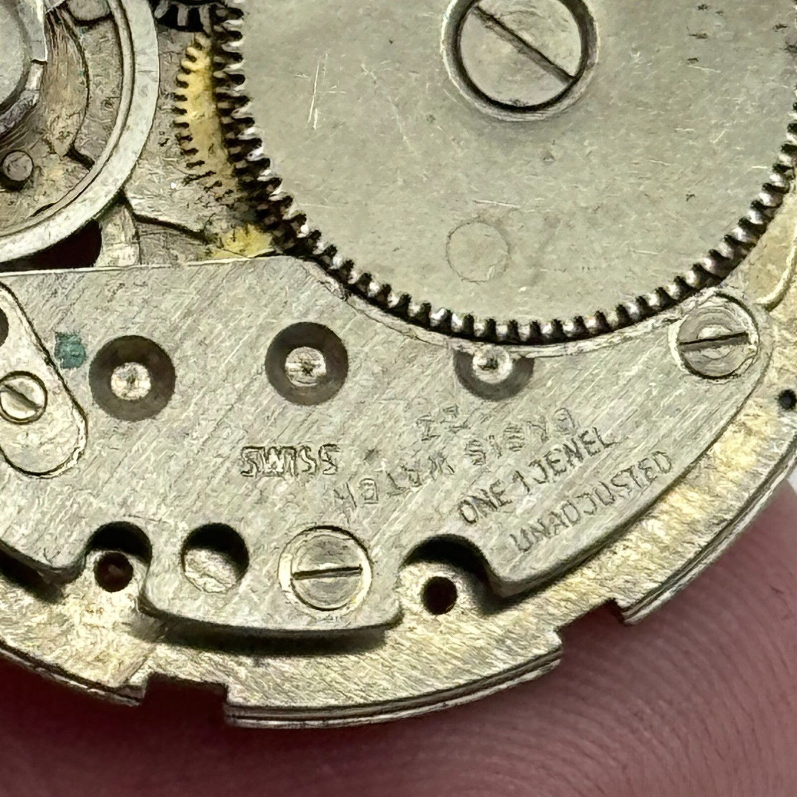 31.1mm Brac 196 Balance Intact Manual Wind 1 Jewel Watch Movement PARTS SPARES