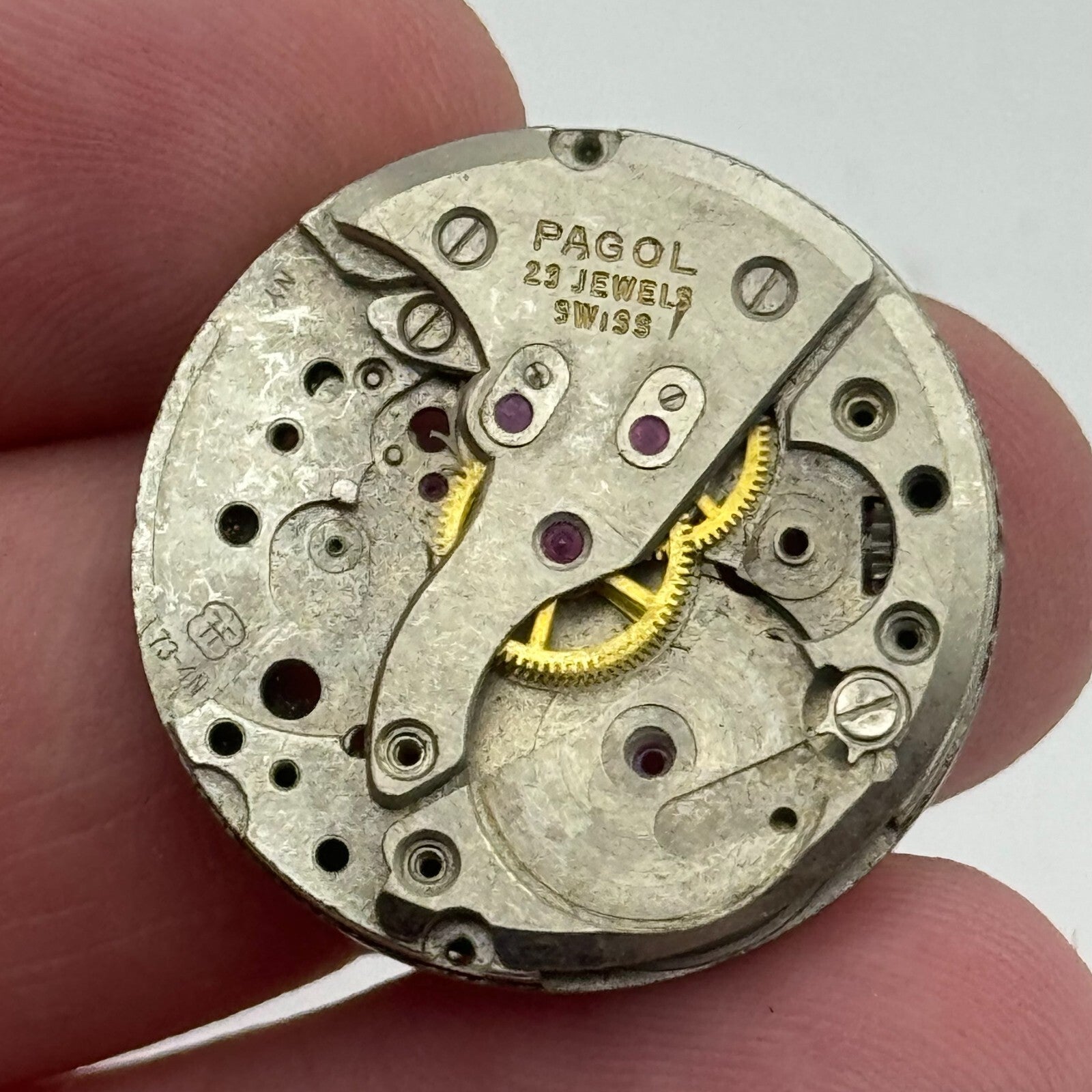 25.9mm Men's FHF 73-4N Swiss Manual Wind 23 Jewels Watch Movement PARTS REPAIR
