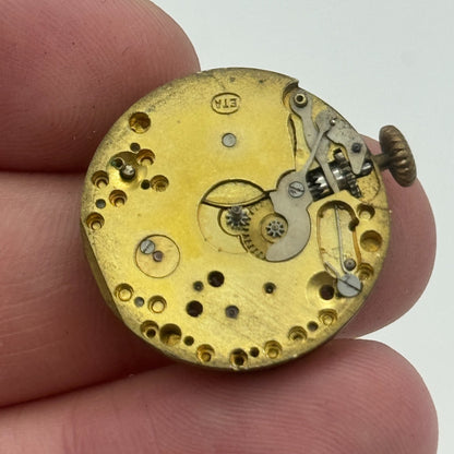 23.6mm Audax W.J.H. ETA 15 Jewels Balance Ok Manual Wind Watch Movement PARTS