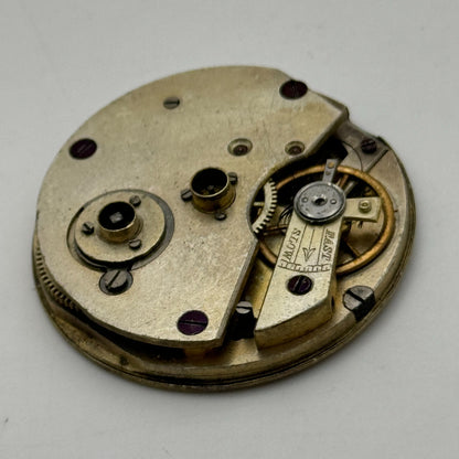 36.5mm Antique Key Wound Beautiful Gold Plated Dial Pocket Watch Movement PARTS