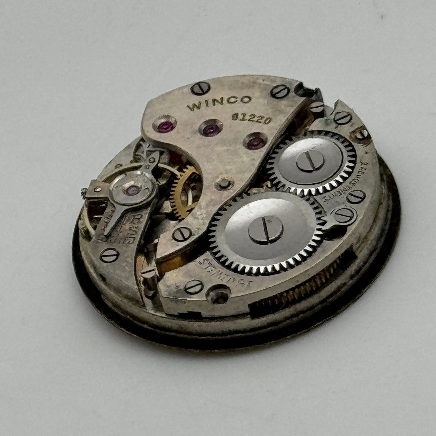 23.6mm Winco 81220 Manual Wind 15 Jewels Watch Movement Swiss Vintage PARTS