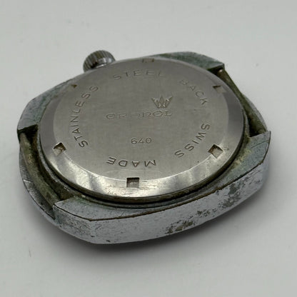 36mm Men’s Vintage Cronel Shock Protected Date Dial Swiss Watch PARTS REPAIR