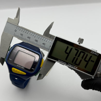 Seiko Super Runners Men's Blue Sports Radio Solar Quartz Watch 47mm PARTS REPAIR