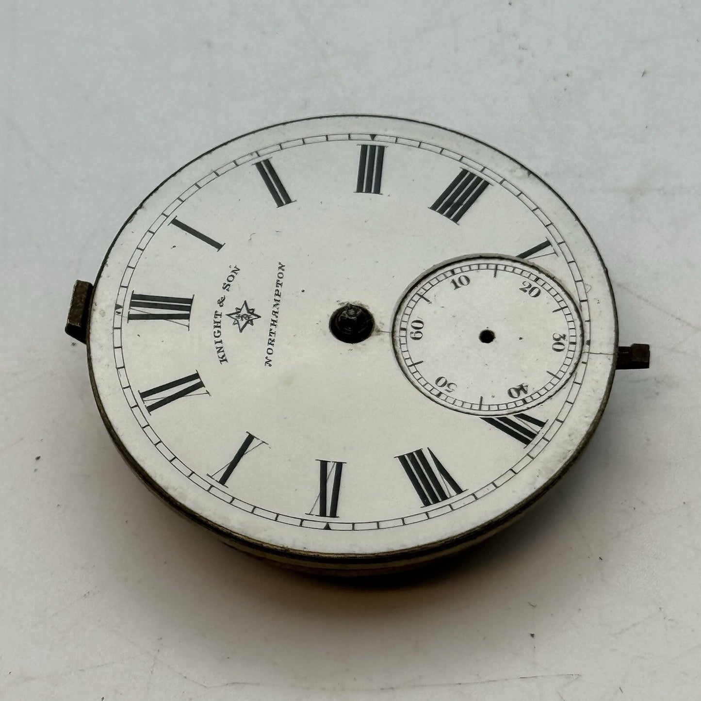 41.3mm Knight & Son Northampton Balance Ok Pocket Watch Movement FOR PARTS