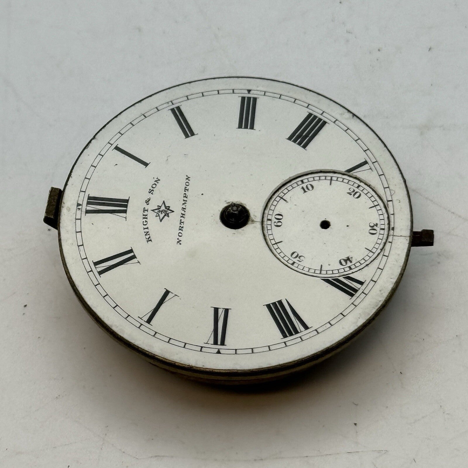 41.3mm Knight & Son Northampton Balance Ok Pocket Watch Movement FOR PARTS