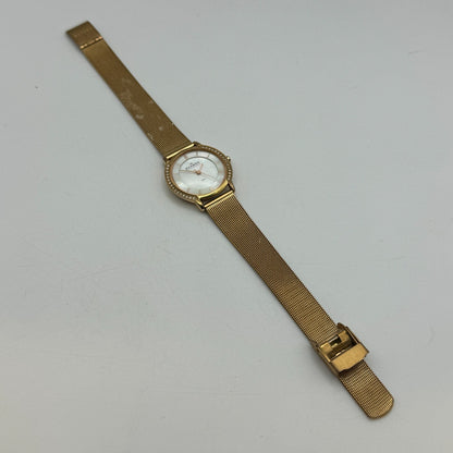 28mm Working Skagen Denmark 804SRR Steel Rose Gold Tone MOP Quartz Watch 8 Inch