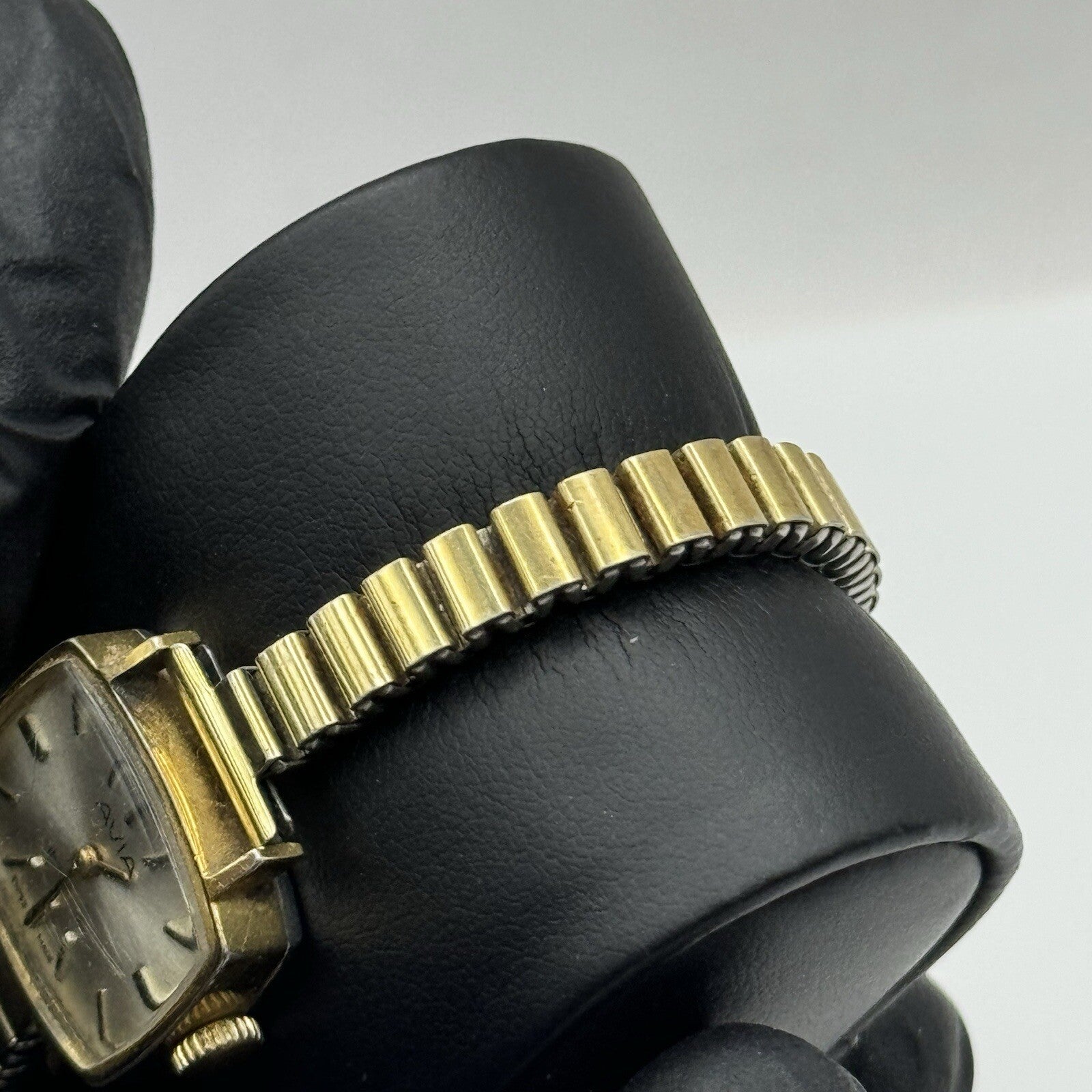21mm WORKING Vintage Avia Art Deco Expandable Strap Ladies Cocktail Wristwatch 