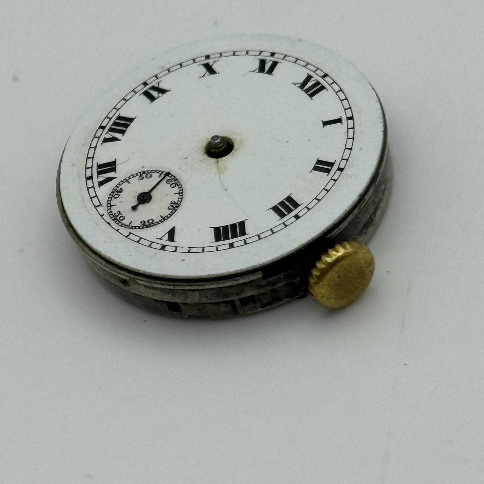 23.6mm Unidentified Balance Intact Trench Watch Movement Manual Wind Swiss PARTS