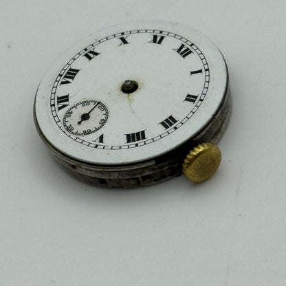 23.6mm Unidentified Balance Intact Trench Watch Movement Manual Wind Swiss PARTS