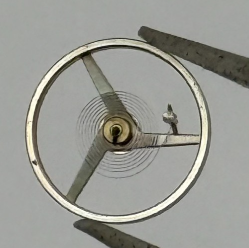 ETA 2412 Balance Wheel Complete And Spring 6¾''' 1257 M Watch Movement Parts NOS