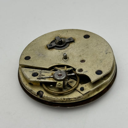 44mm Antique Key Wound Pocket Watch Movement Dial PARTS REPAIR SPARES