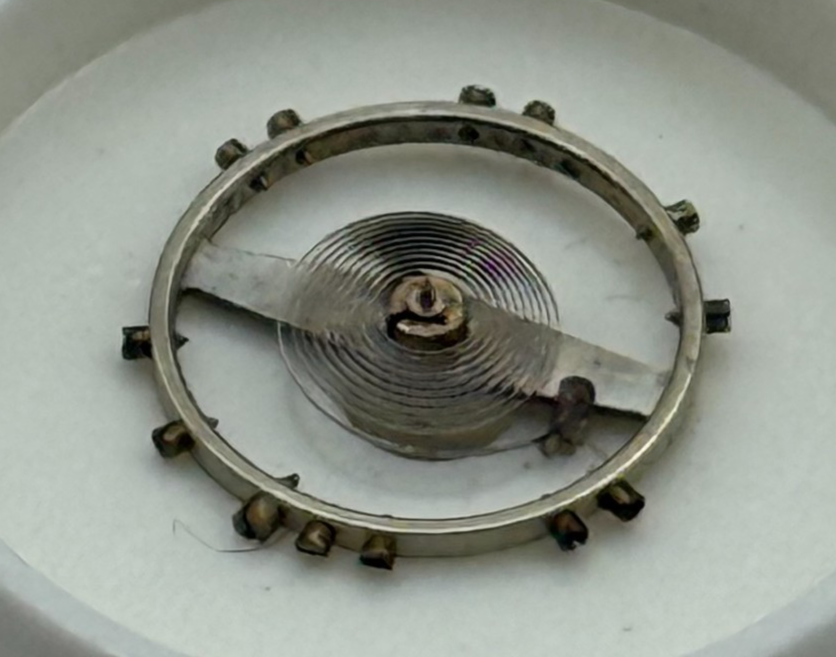 Record 160 Balance Wheel Complete And Spring 9 3/4''' 292 Watch Movement Parts 