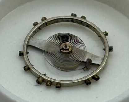 Record 160 Balance Wheel Complete And Spring 9 3/4''' 292 Watch Movement Parts 