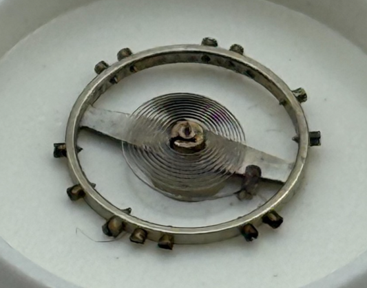 Record 160 Balance Wheel Complete And Spring 9 3/4''' 292 Watch Movement Parts 