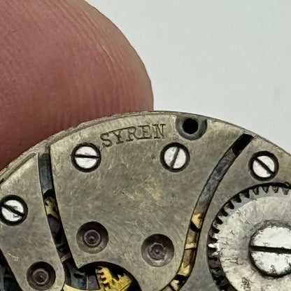 25.3mm Men's Syren Quality Trench Watch Movement Swiss Vintage 15 Jewels PARTS