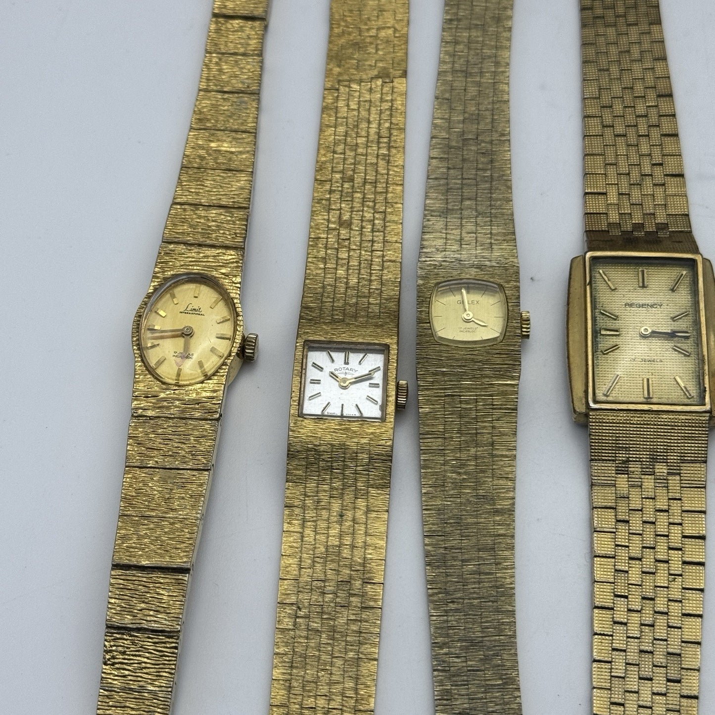 Bundle Of 12 Vintage Gold Plated Ladies Watches Mechanical Job Lot Parts Repair