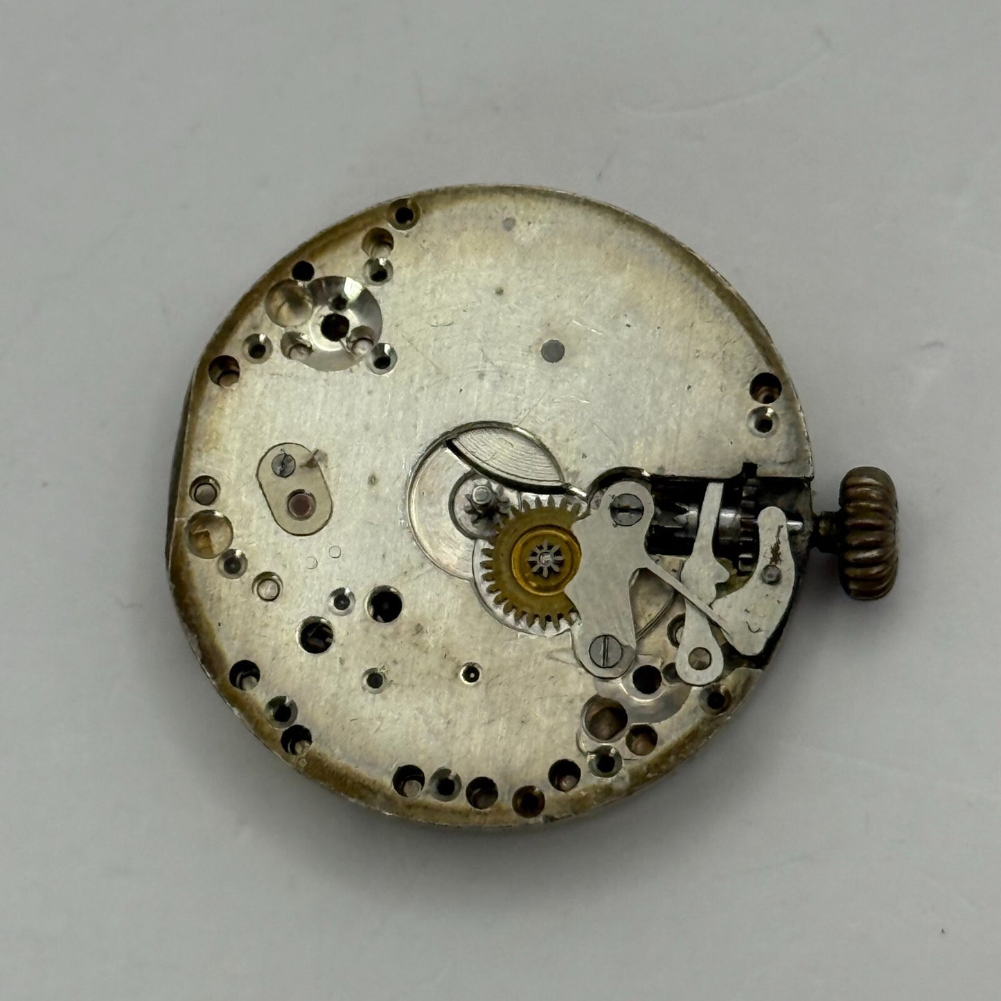 23.5mm Vintage Derrick 15 Jewels Trench Cal 34 Manual Wind Watch Movement PARTS