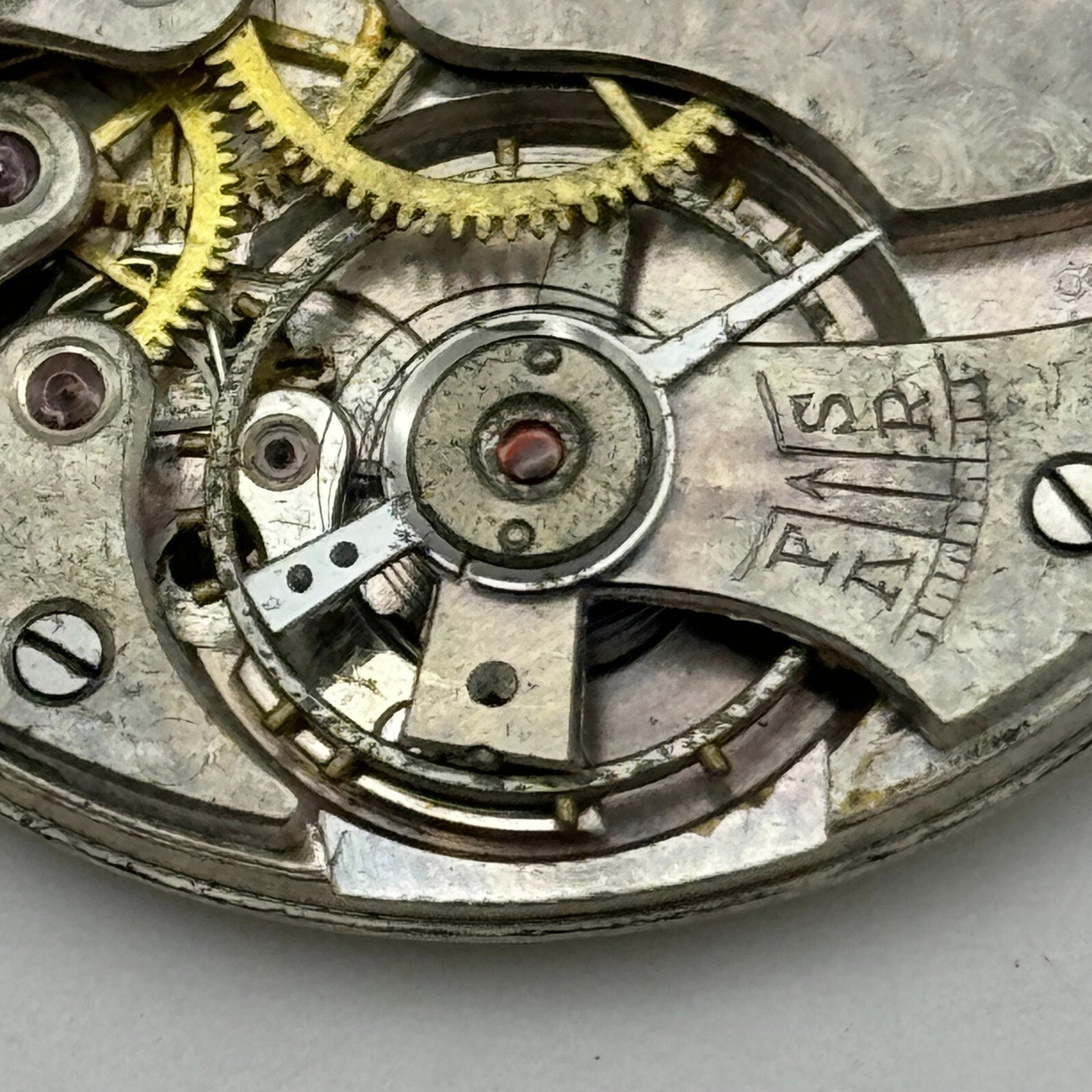 41.5mm Antique Grosvenor Open Face Sub Seconds Swiss Pocket Watch Movement PARTS