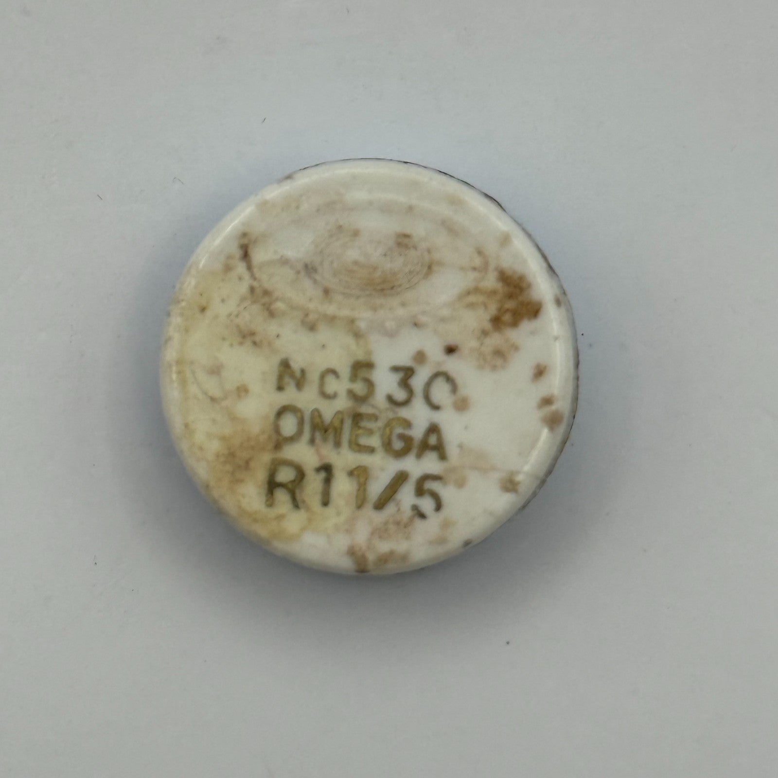 Omega R11.5 Balance Wheel Complete And Spring 530 Watch Movement Parts NOS 