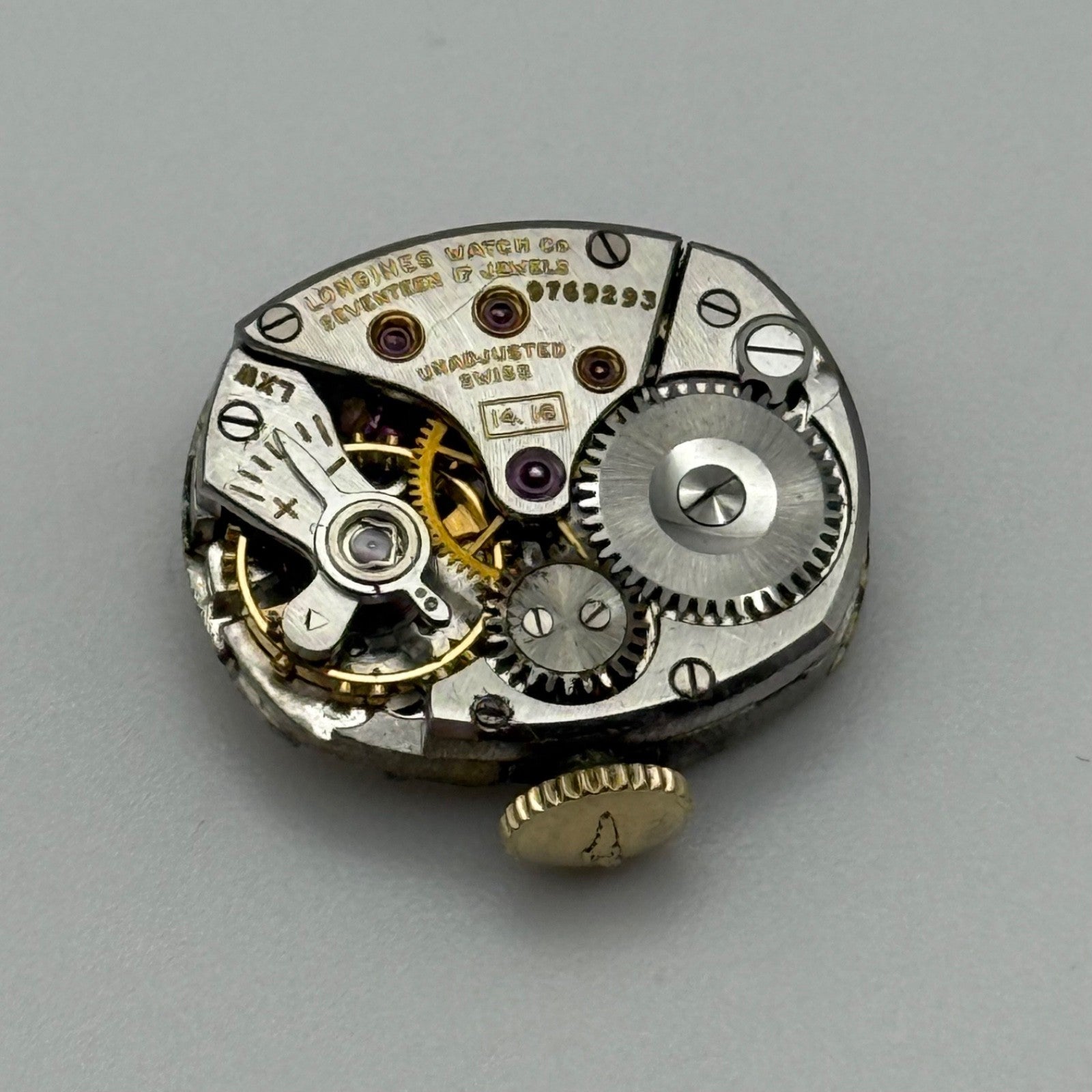 Longines 14.16 Watch Movement Running Ladies Manual Vintage Swiss Parts 14.2mm