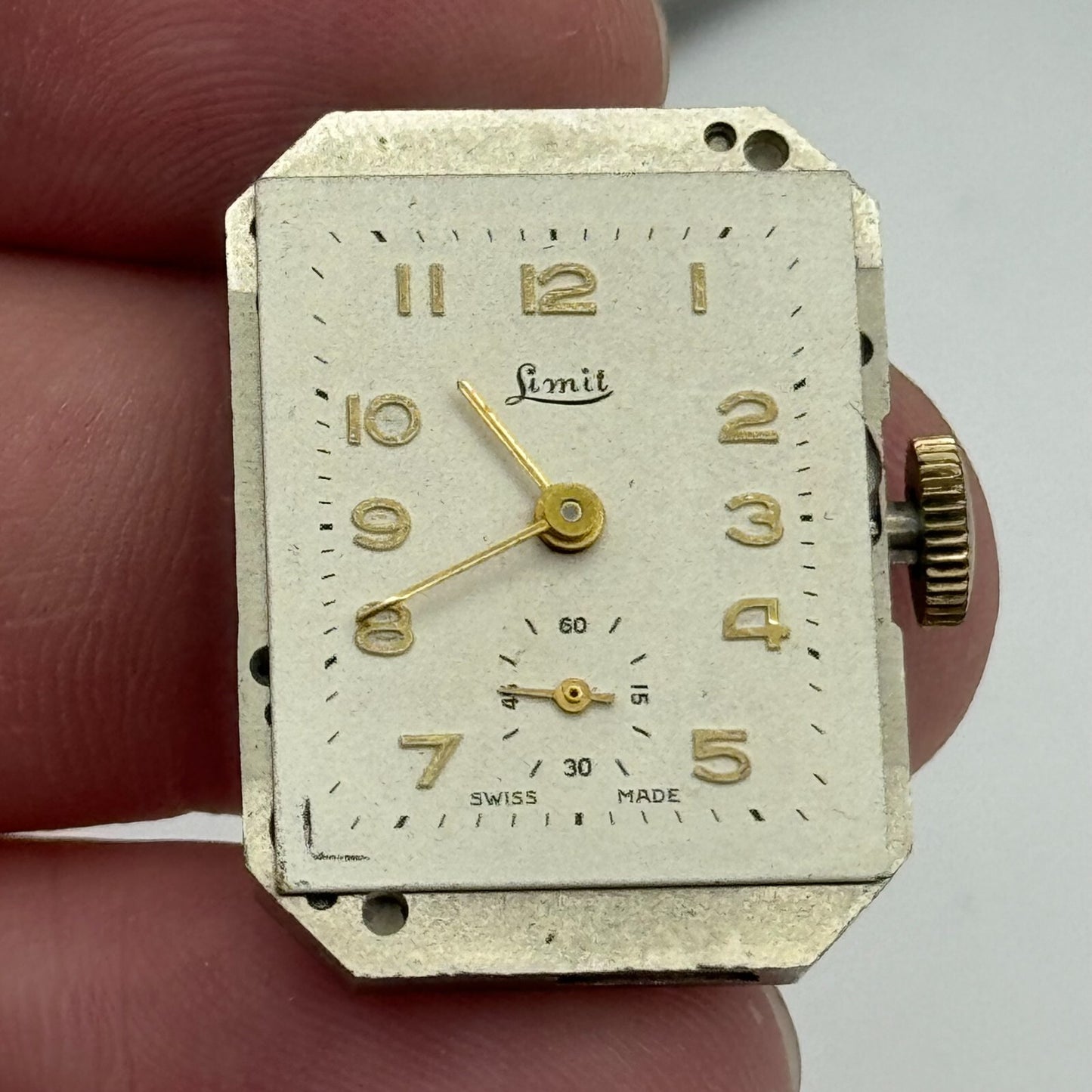 20.6mm Running Limit Revue 54 High Grade Tank Watch Movement Manual Wind PARTS