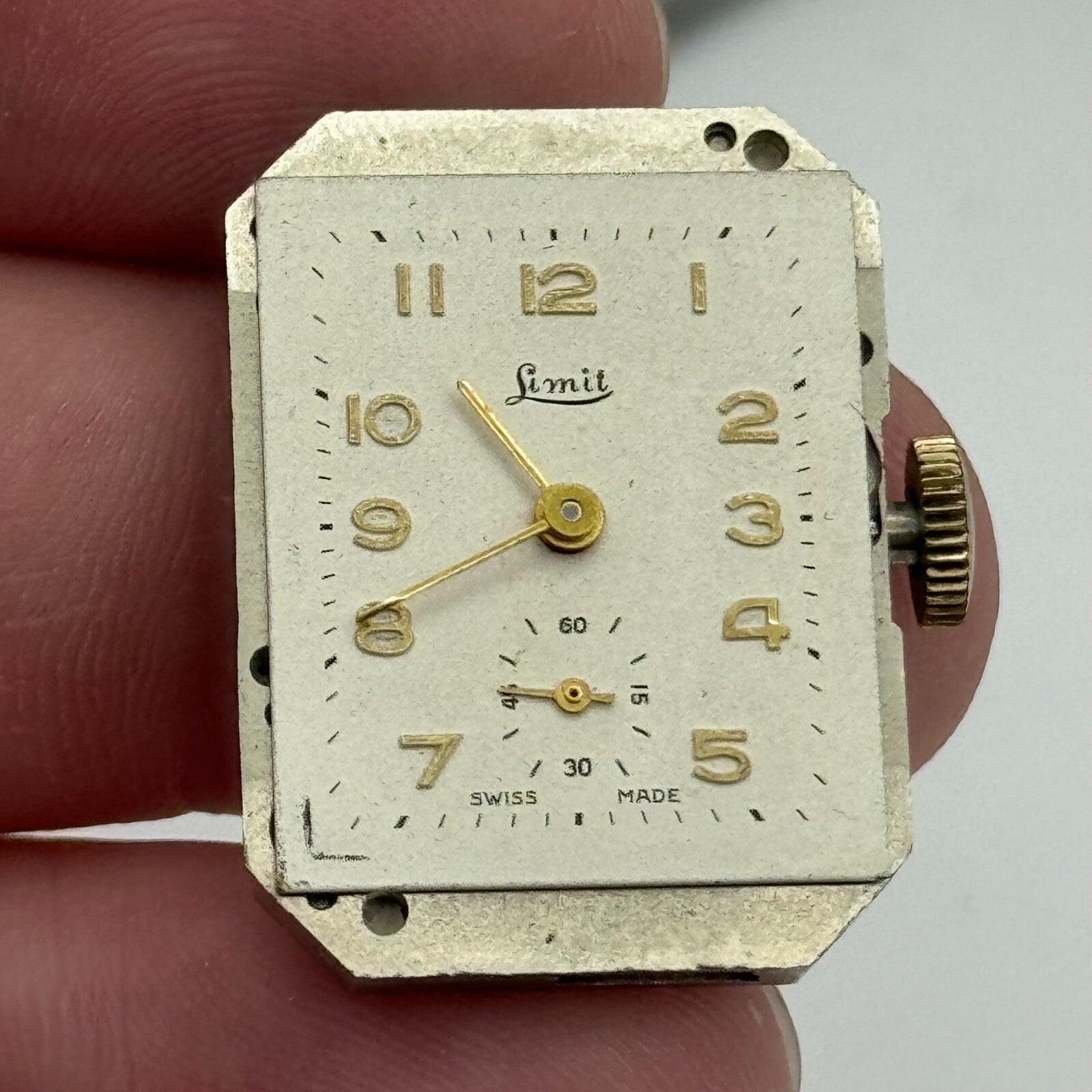 20.6mm Running Limit Revue 54 High Grade Tank Watch Movement Manual Wind PARTS