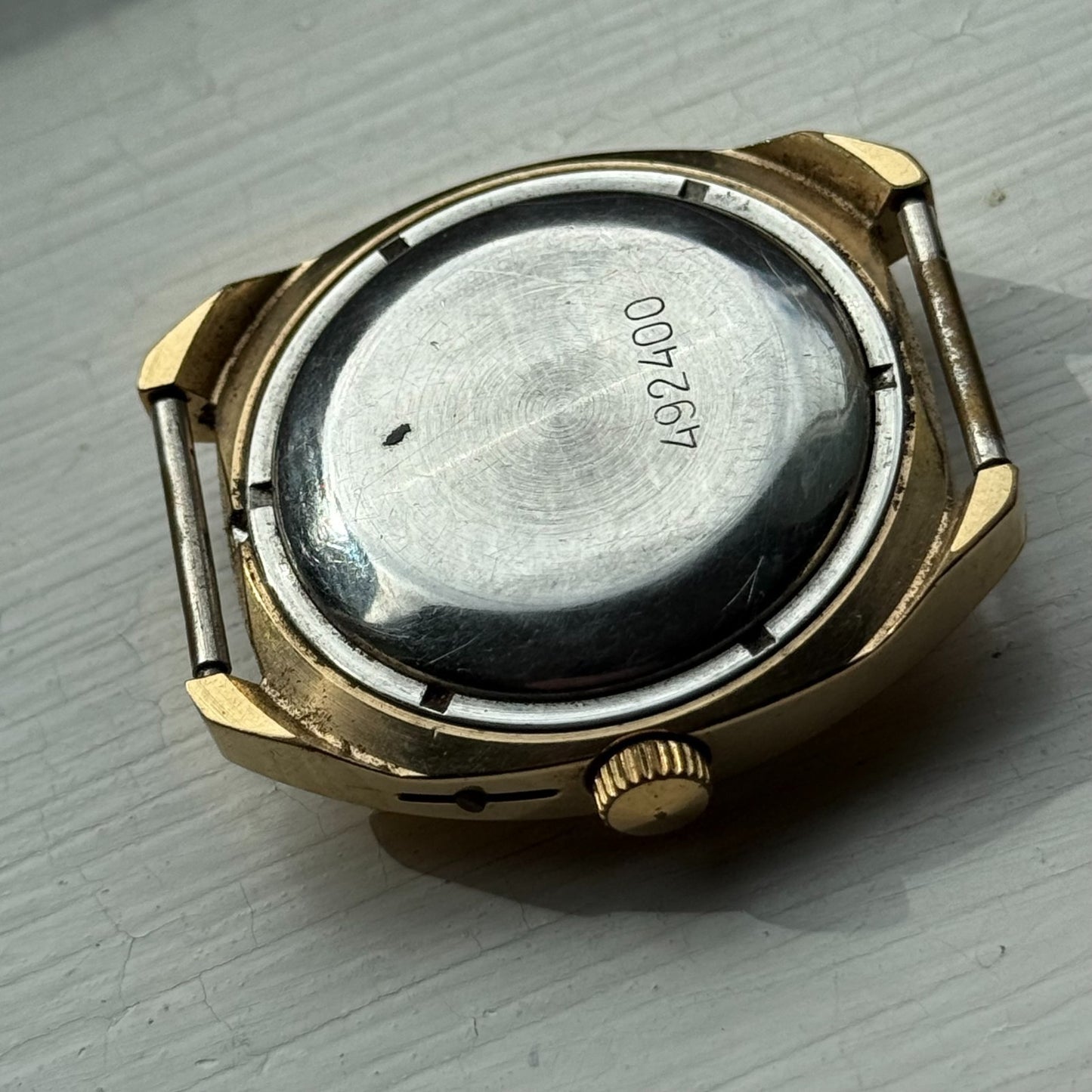 37mm Men's Vintage Sekonda USSR AU10 Automatic 26 Jewels Date Watch PARTS REPAIR