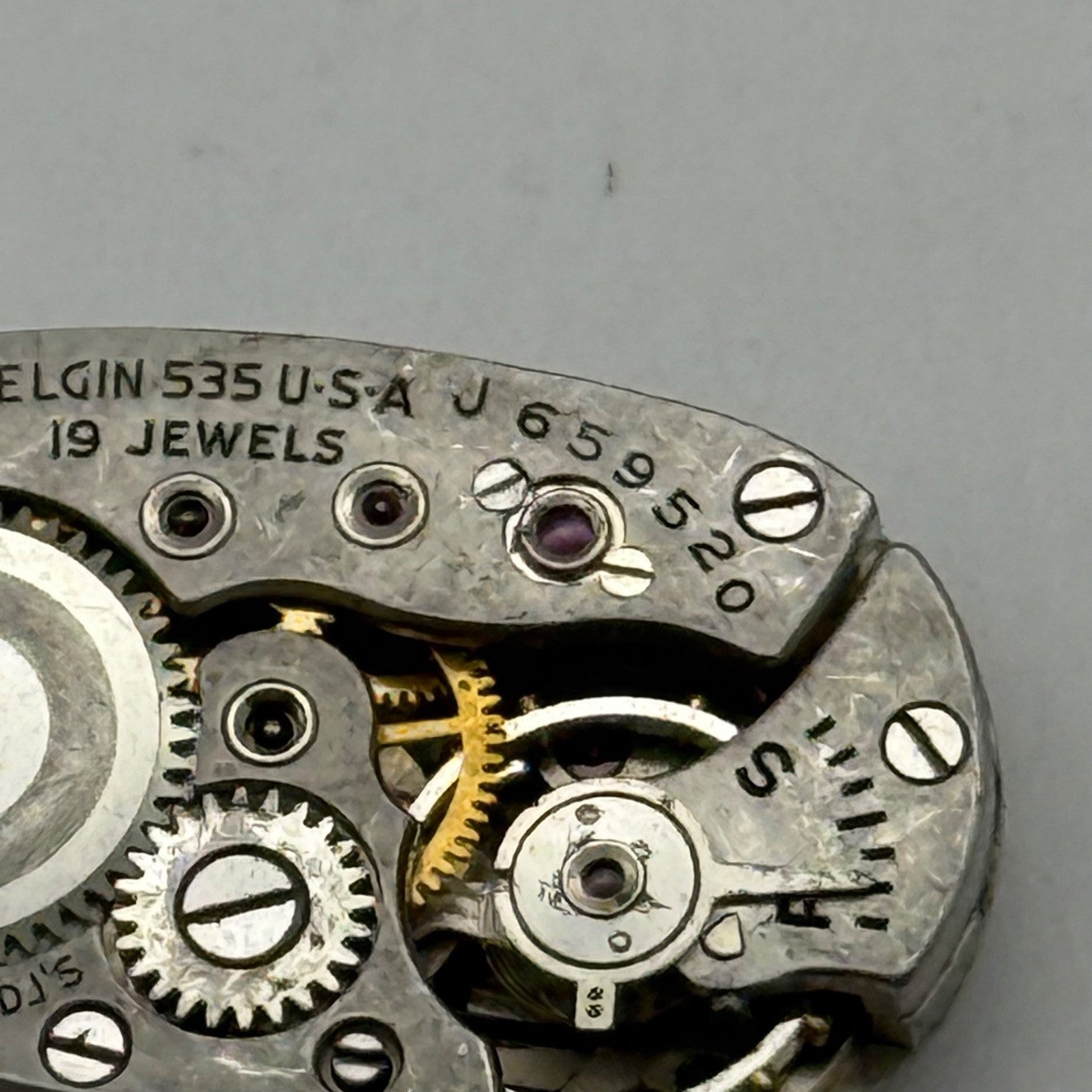 Lady Elgin Grade 535 Model 2 Watch Movement 1948 21/0s American Parts Repair