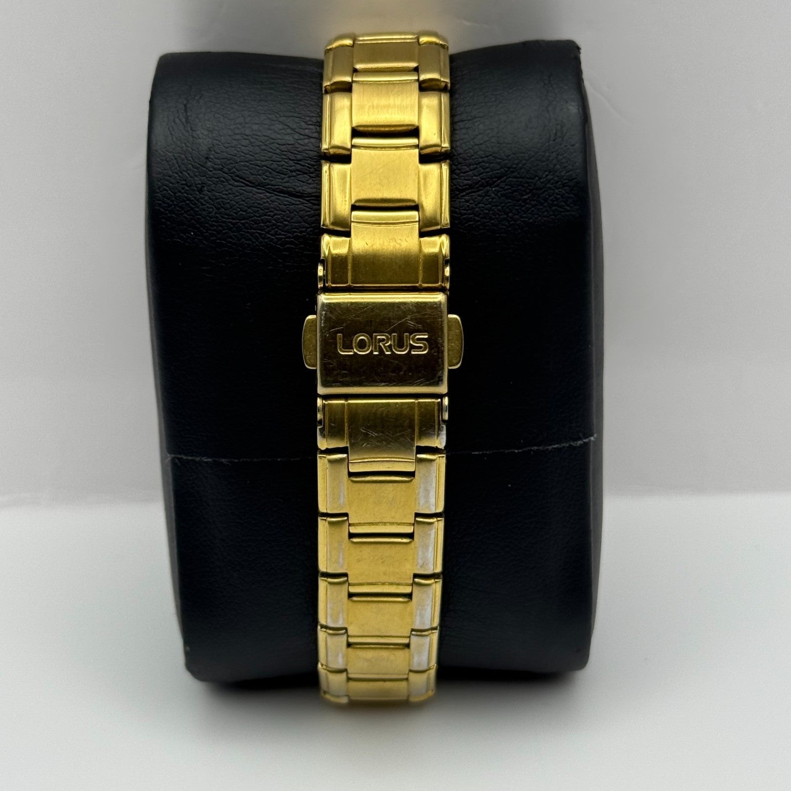 Lorus Ladies Quartz Watch Date Dial Gold Tone Bracelet Japan 24mm PARTS REPAIR