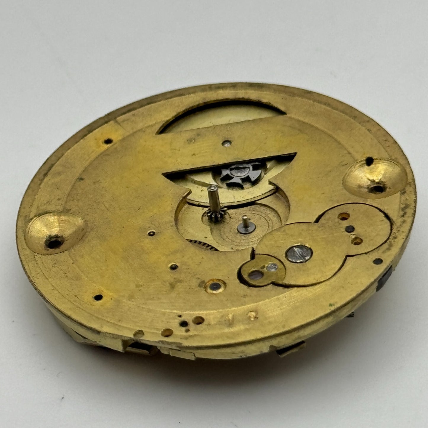 36.3mm Antique Unidentified Key Wound Pocket Watch Movement PARTS REPAIR SPARES