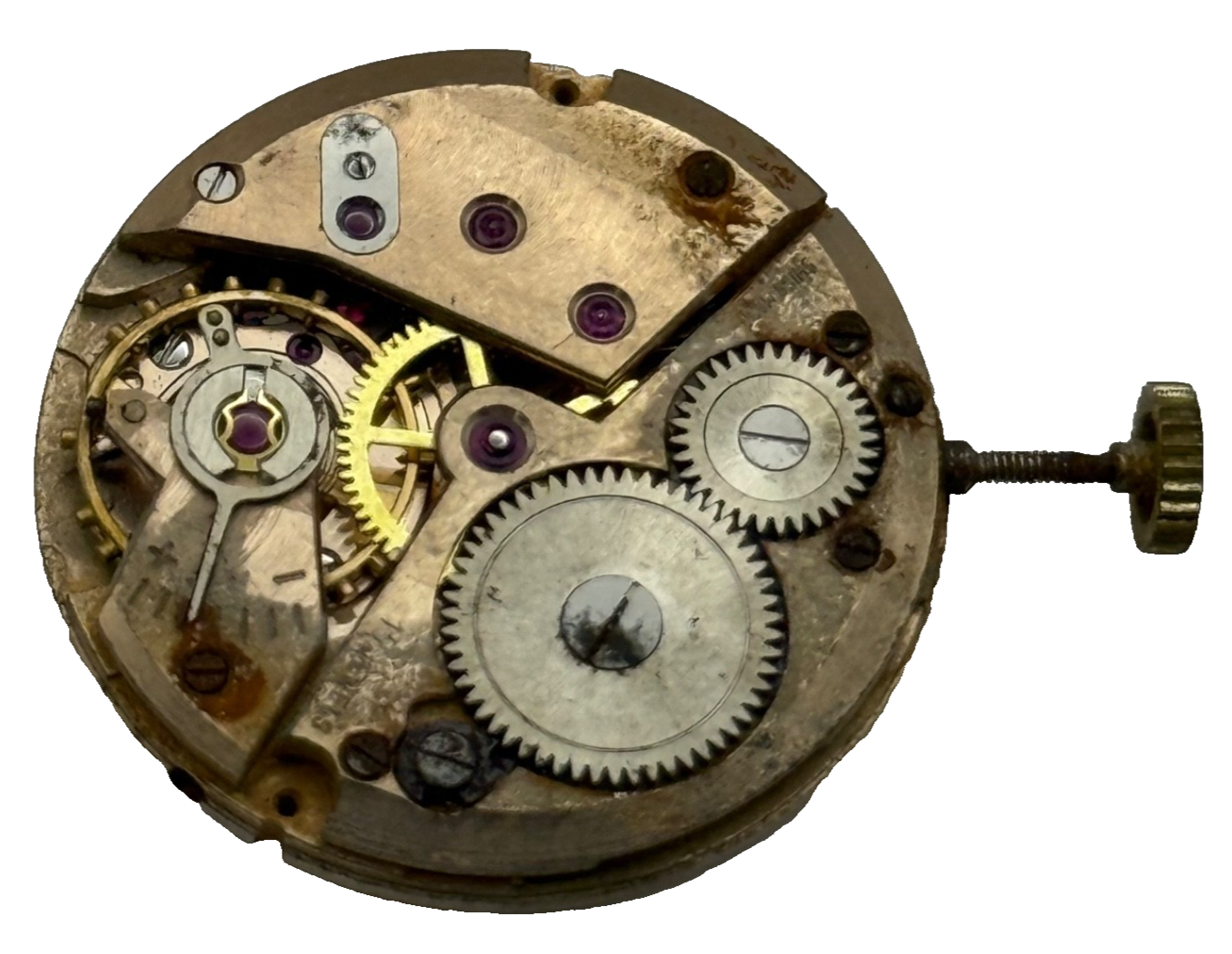 FEF 290 Watch Movement Manual Wind Vintage Swiss For Parts Or Repair 23.6mm