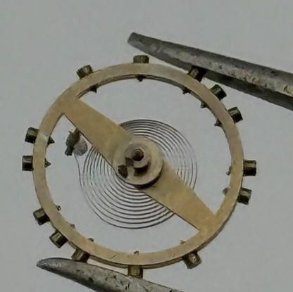 AS 970 Balance Wheel Complete And Spring 8 3/4''' 27 Watch Movement Parts NOS
