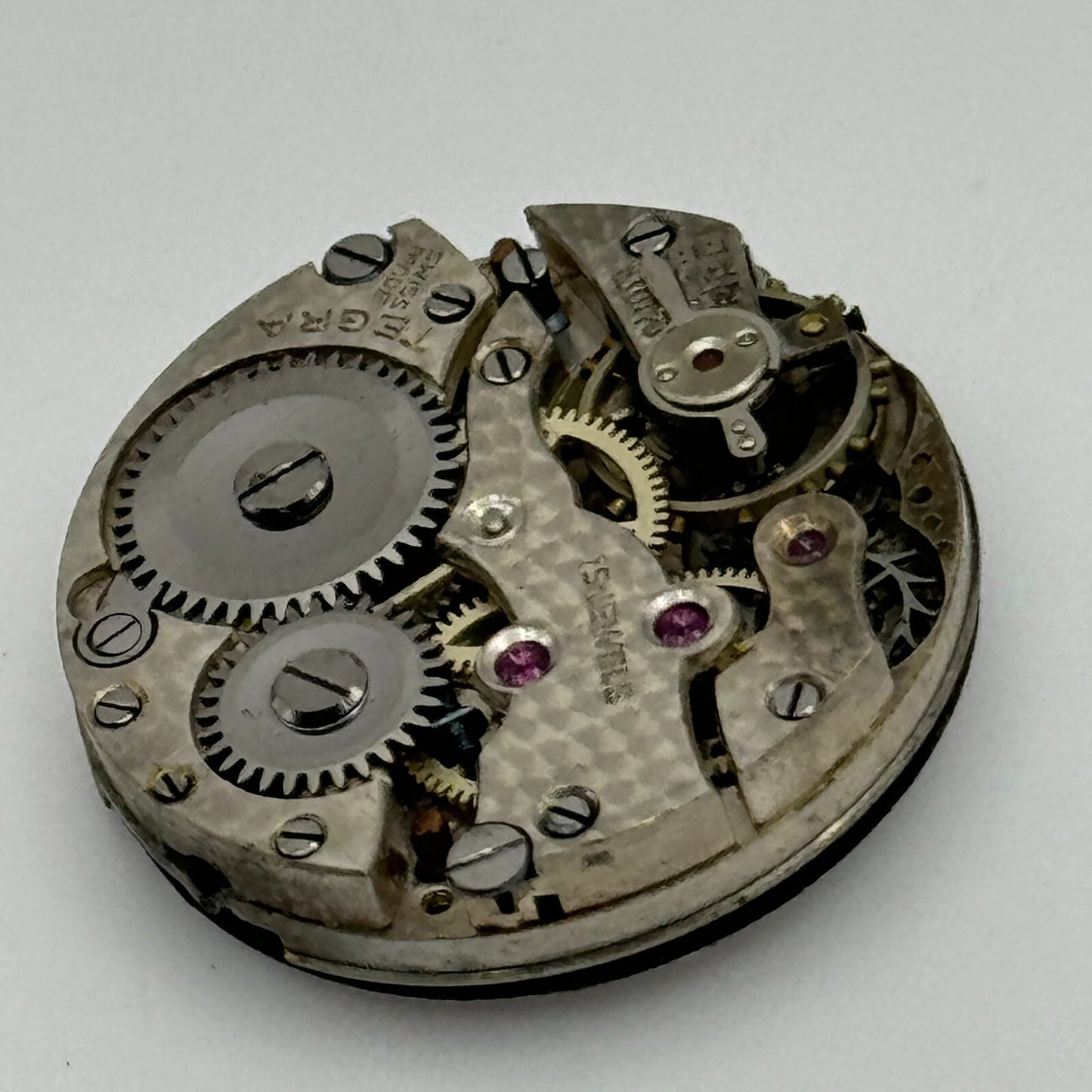 23.7mm Tegra 15 Jewels Swiss Porcelain Dial Trench Watch Movement Manual Wind