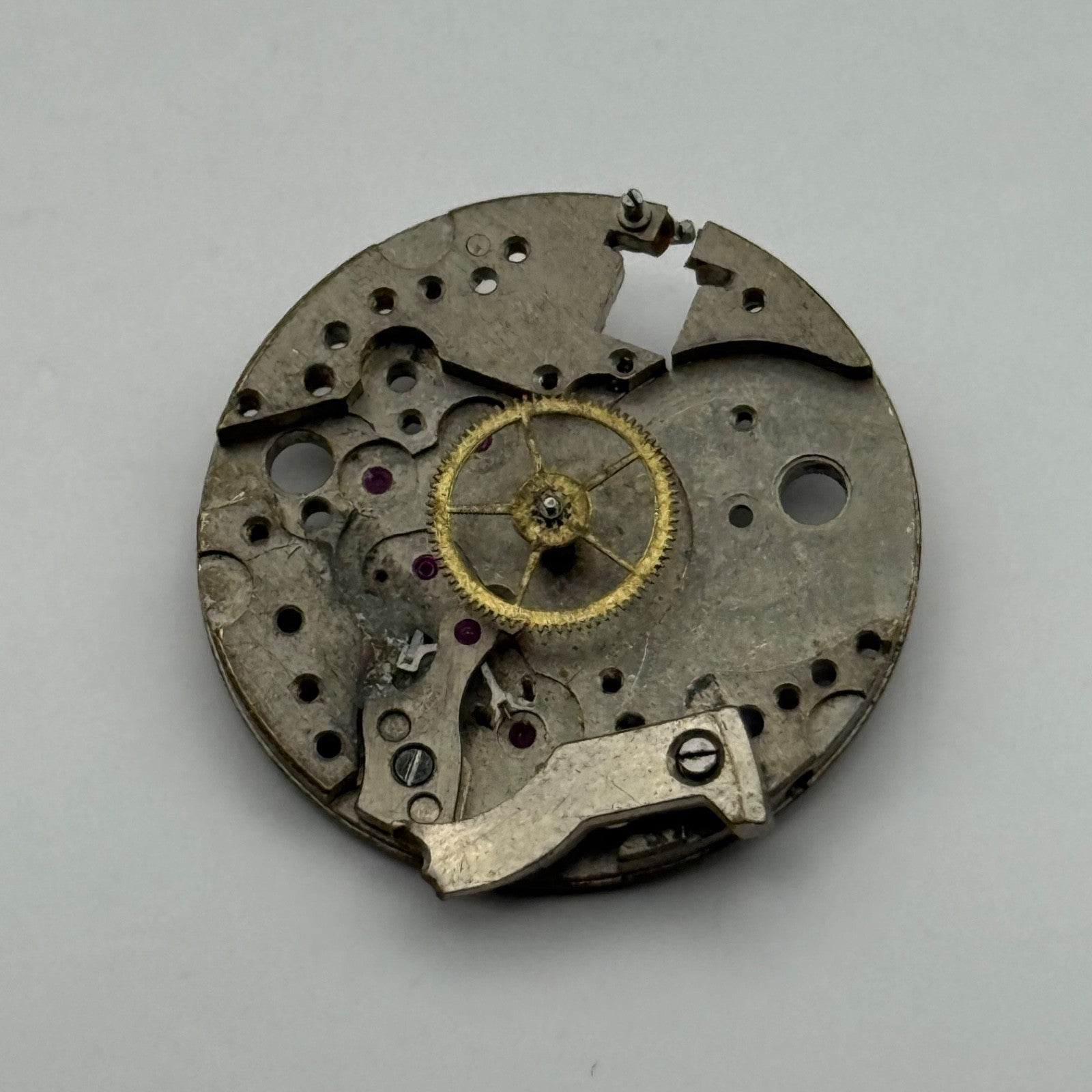 A-R 412 Watch Movement Manual Wind Vintage Incomplete Parts Repair 23.6mm