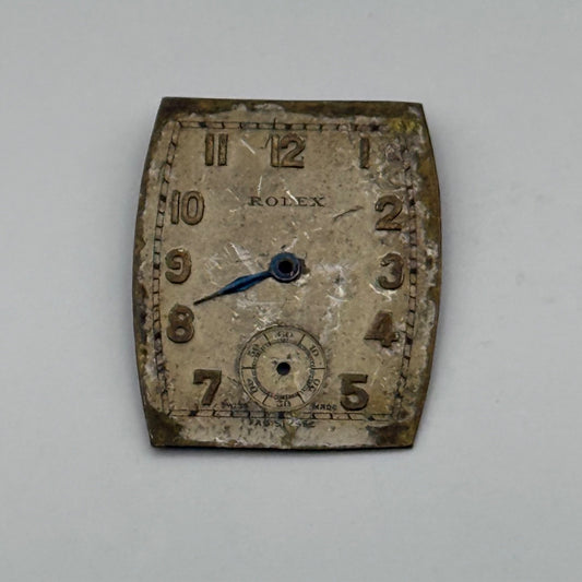 Rolex Sub Seconds Tank Dial Vintage For Parts Repair Spares 19mm