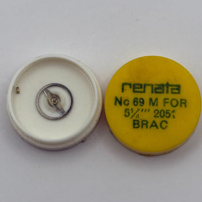 BRAC 2051 Balance Complete 5 1/4''' Renata 69 M Watch Movement Parts DAMAGED