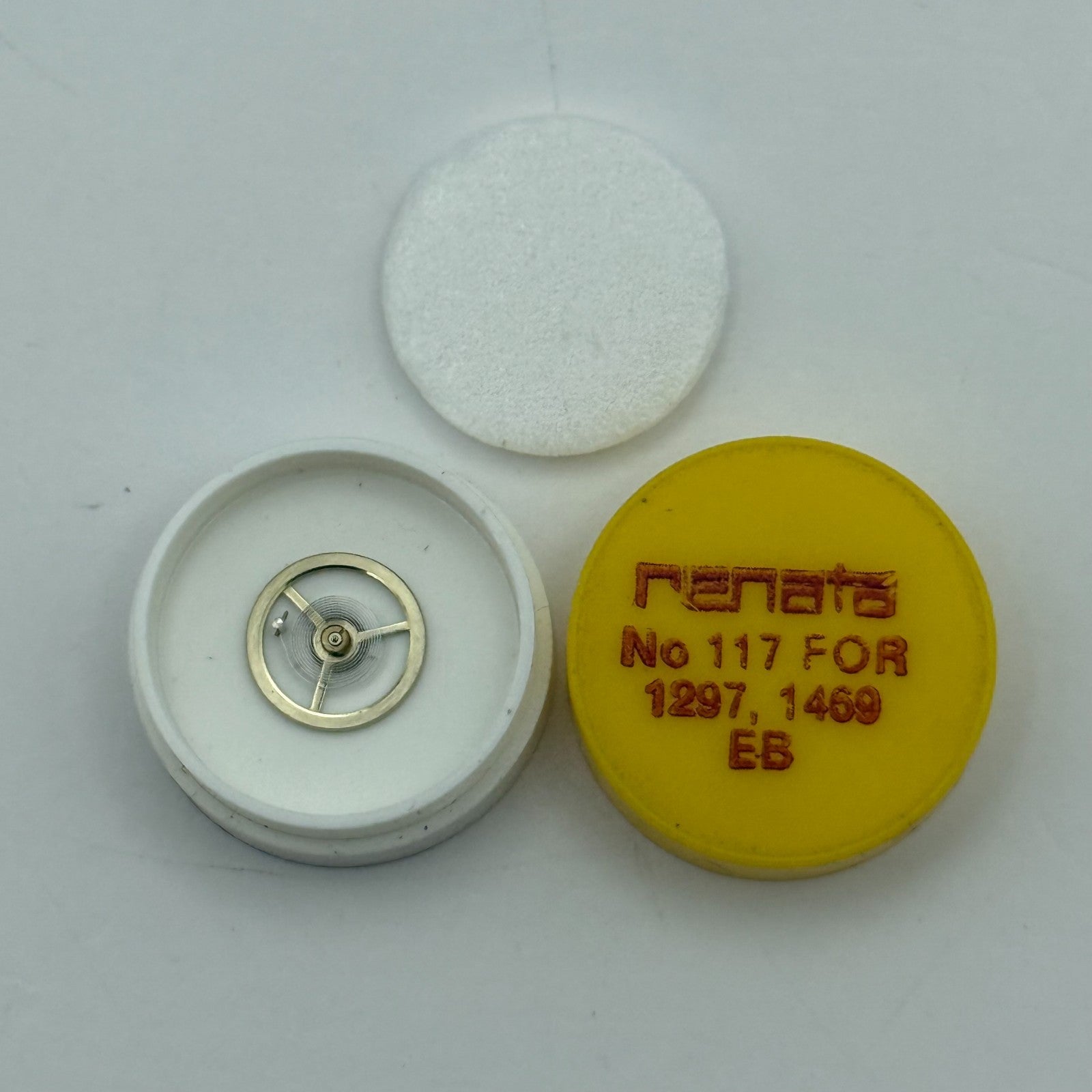 EB 1297 1469 Balance Wheel Complete And Spring 117 Watch Movement Parts NOS