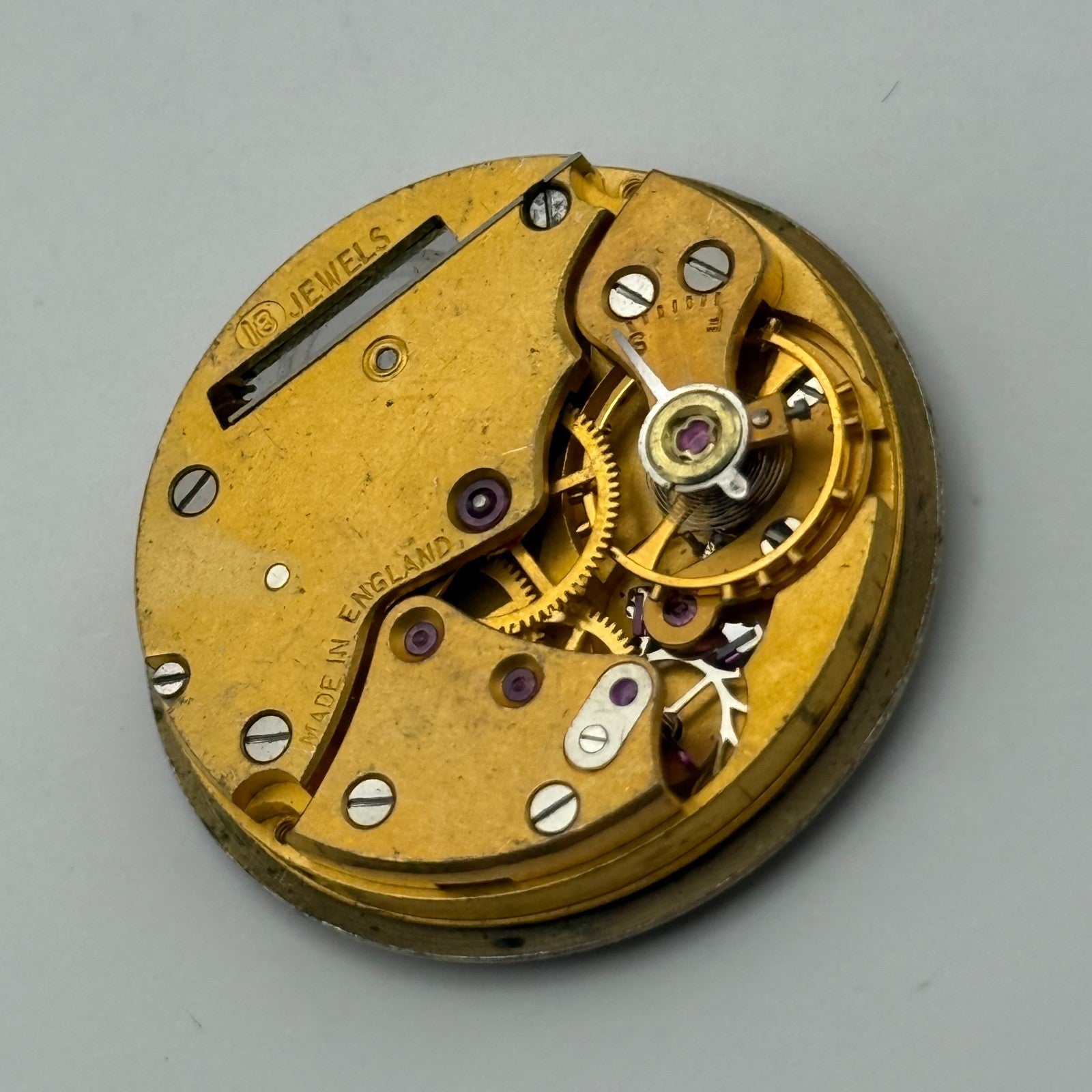 Smiths De Luxe Garrard 18 Jewels Watch Movement Manual Wind Vintage Parts 26.8mm