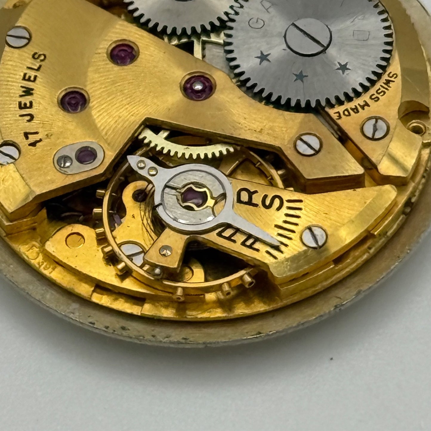 Garrard Felsa 391 Running Watch Movement Manual Wind Vintage Swiss Parts 27mm