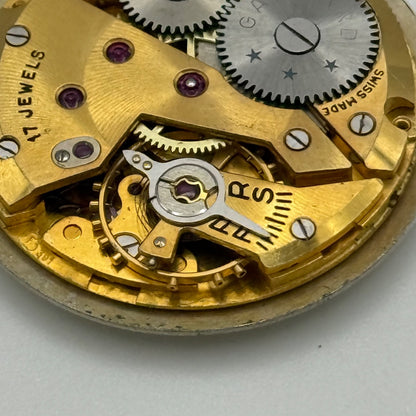 Garrard Felsa 391 Running Watch Movement Manual Wind Vintage Swiss Parts 27mm