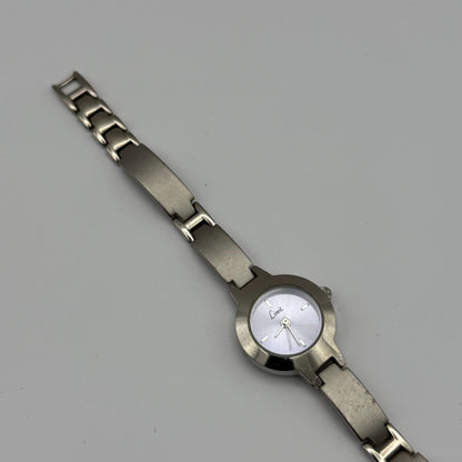 Limit Ladies Quartz Watch Purple Dial Silver Tone Bracelet Steel Working 21mm