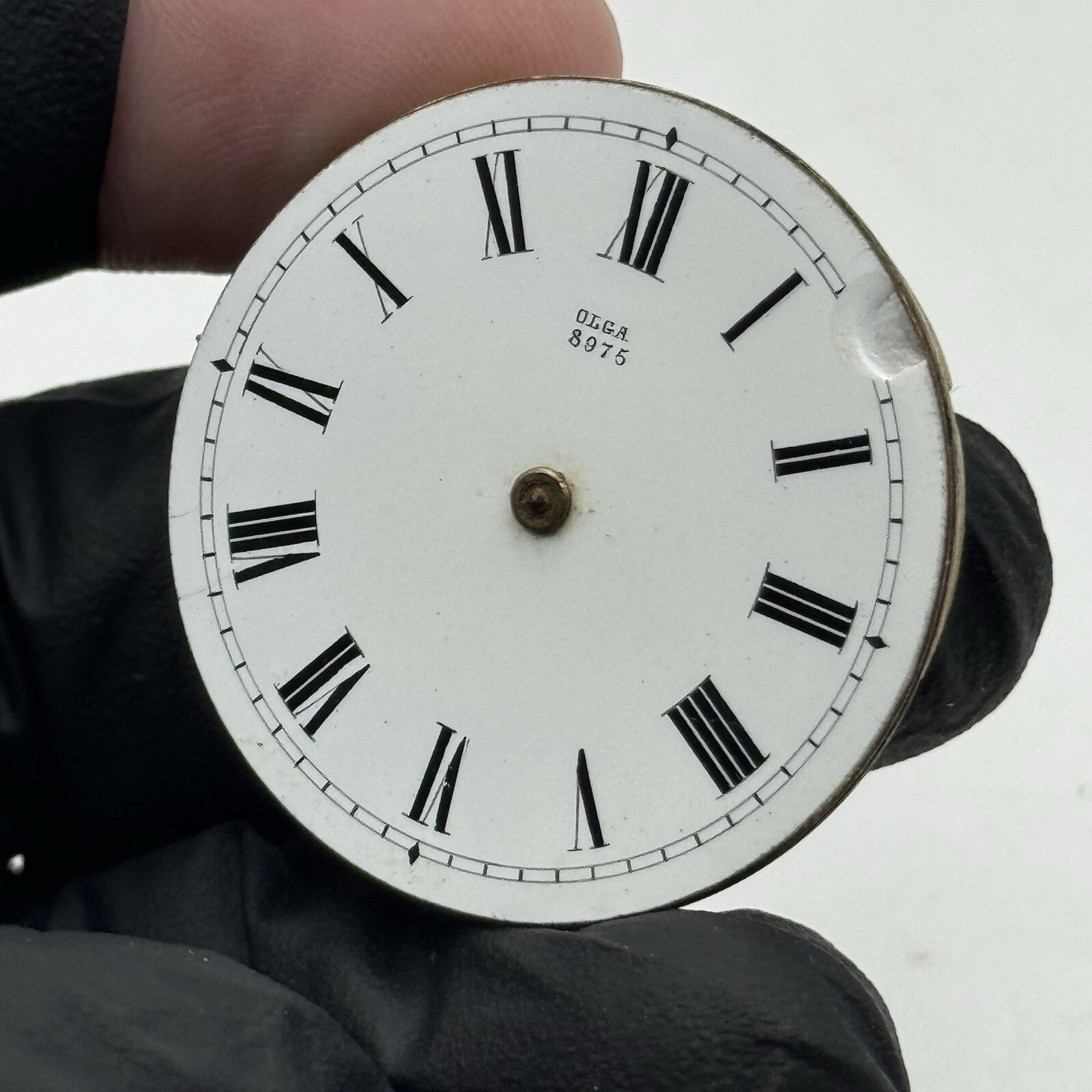 34.1mm Quality Olga Porcelain Dial Cylinder Watch Movement FOR PARTS
