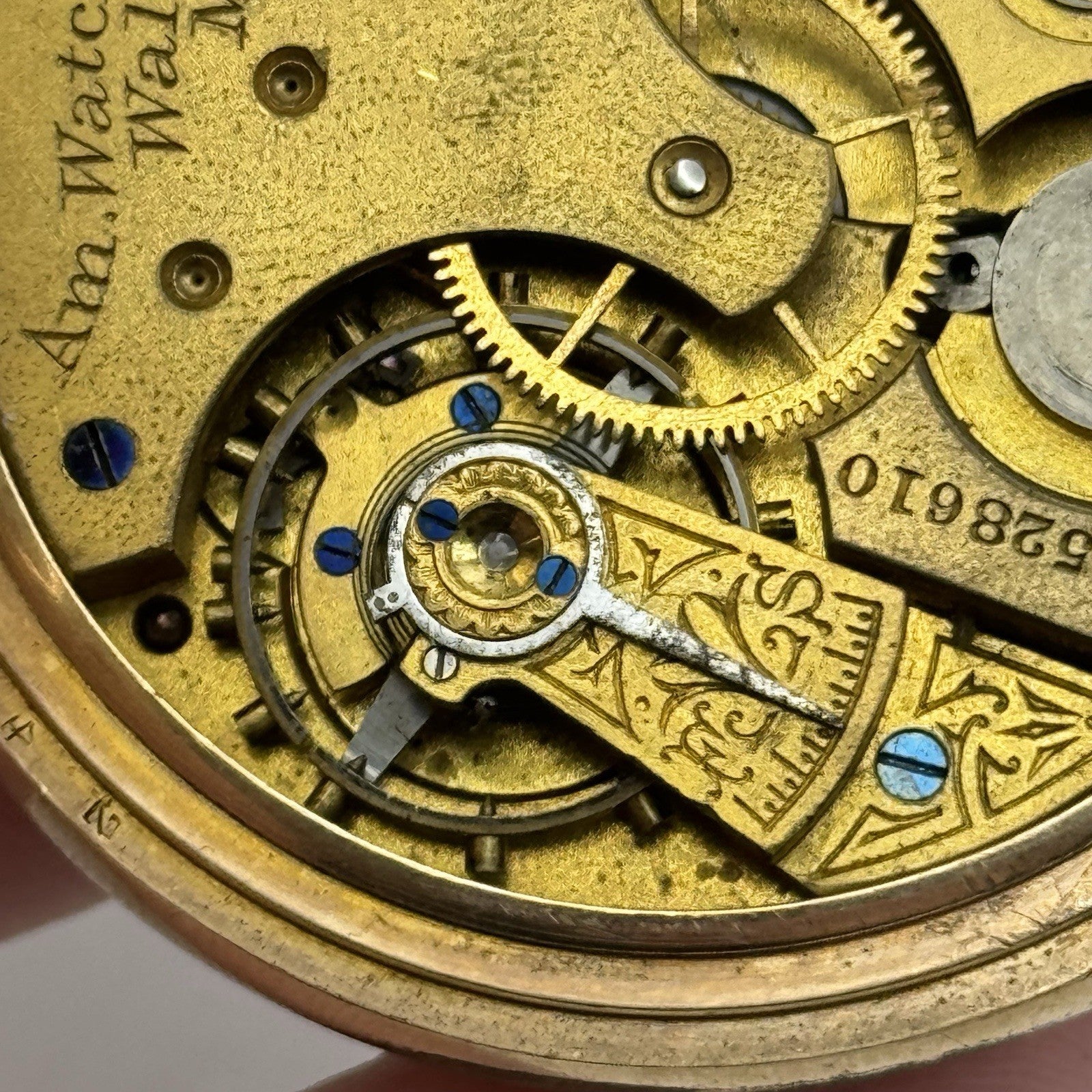 16S Waltham Bond St Model 1888 10ct Gold Plate Open Face Pocket Watch TO RESTORE