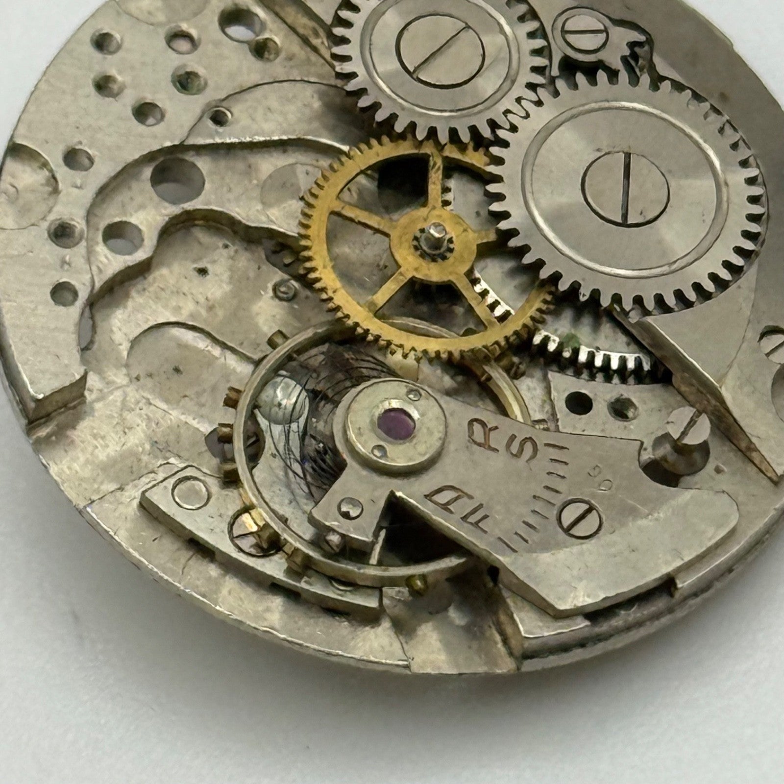 AS 1124 Watch Movement Manual Wind A Schild Vintage Swiss Parts Repair 25.9mm