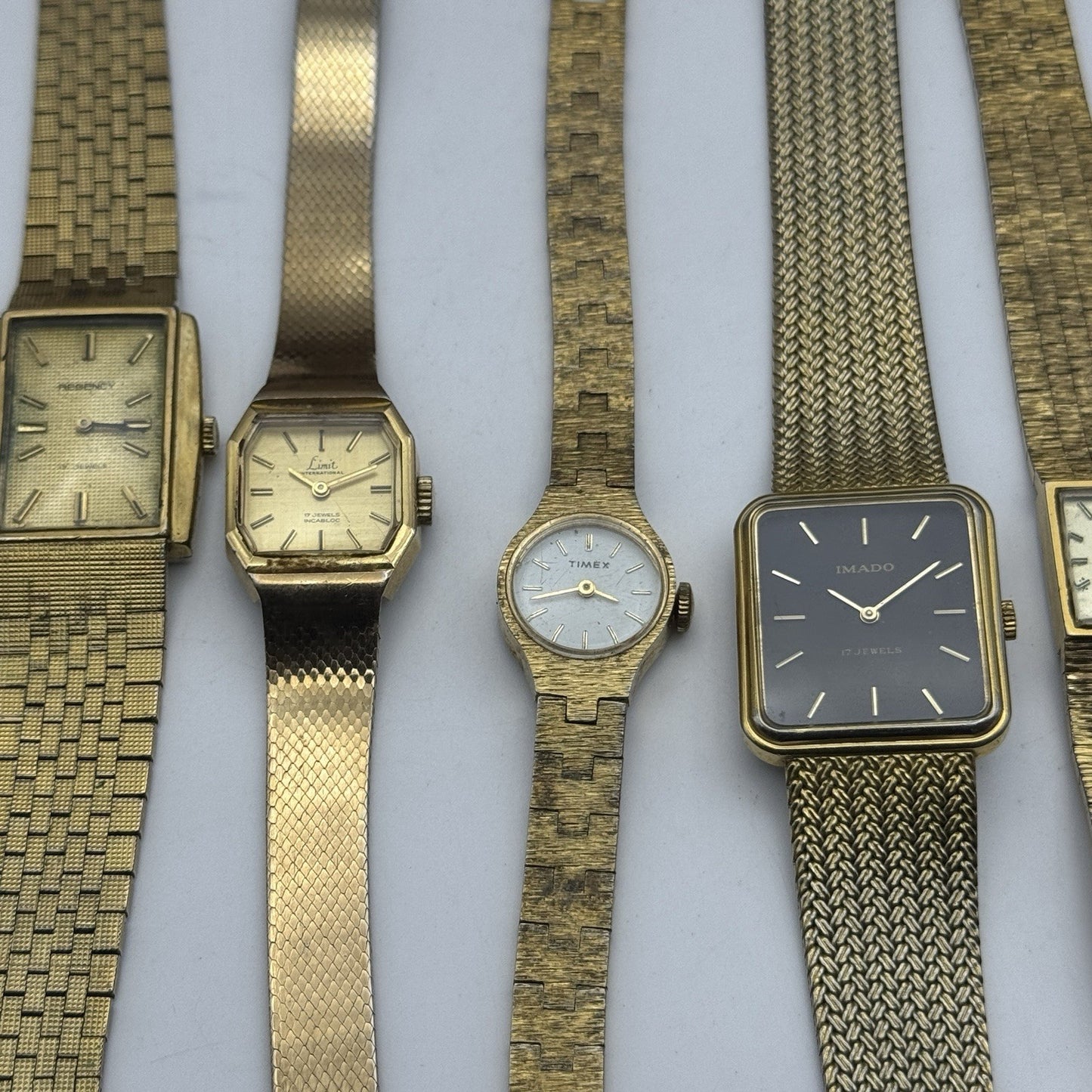 Bundle Of 12 Vintage Gold Plated Ladies Watches Mechanical Job Lot Parts Repair