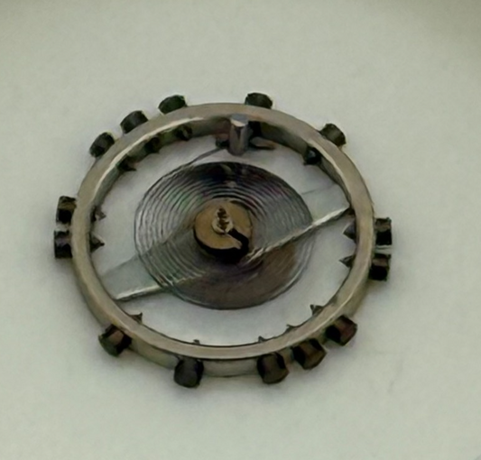 FEF 6600 Balance Wheel Complete And Spring  Inca 1181 M Watch Movement Parts NOS