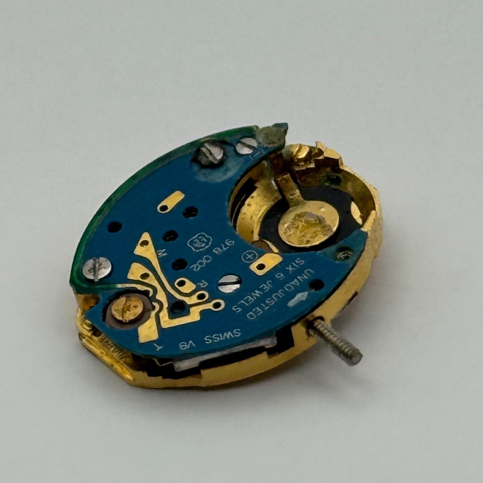 ETA 978.002 Quartz Watch Movement Incomplete Swiss Ladies Vintage Parts Repair