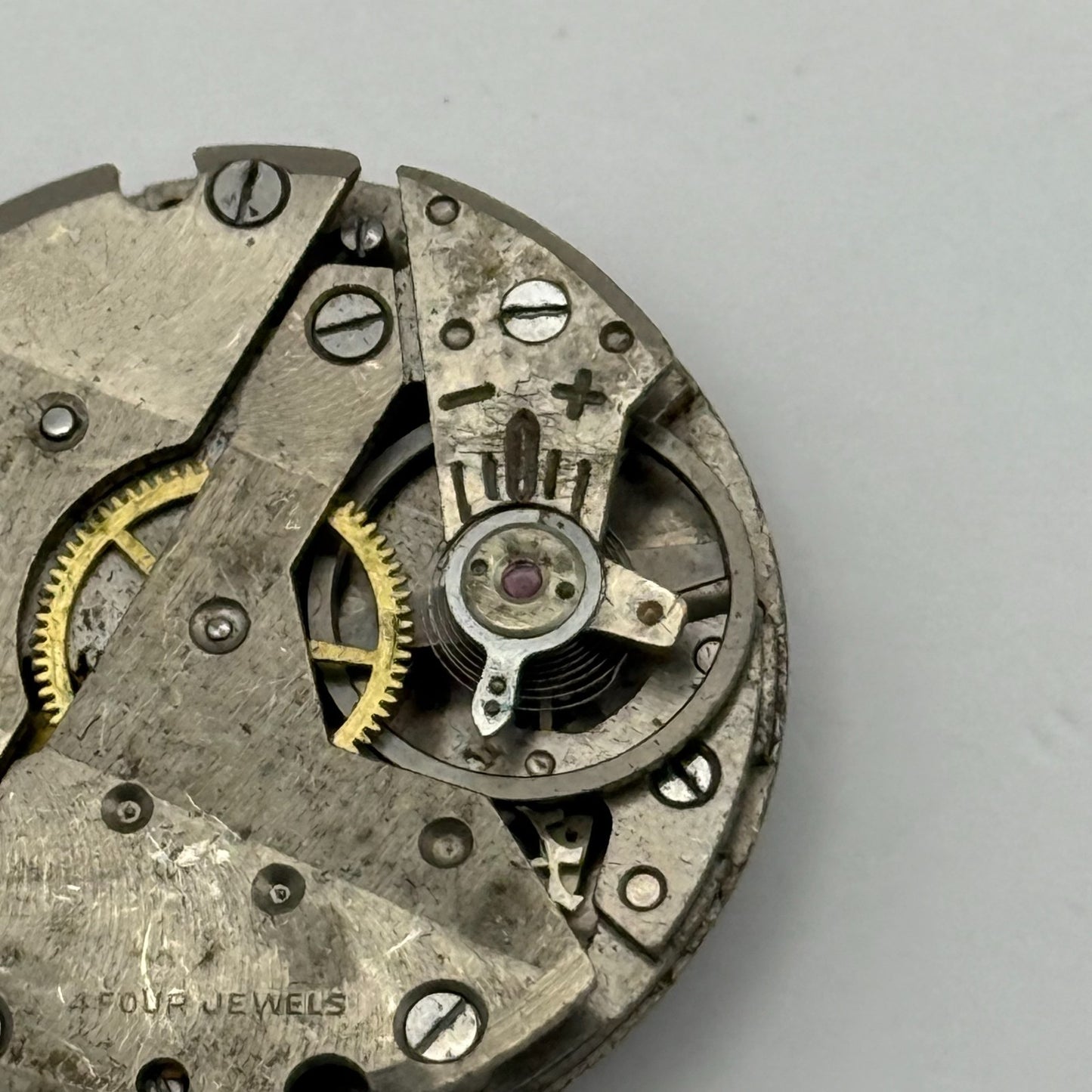 Amida 542 Watch Movement Manual Wind Vintage Swiss 4 Jewels Parts Repair 27mm